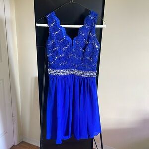 Blue Short Prom Dress